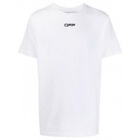 OFF-WHITE Slim Fit Airport Tape Print T-Shirt White