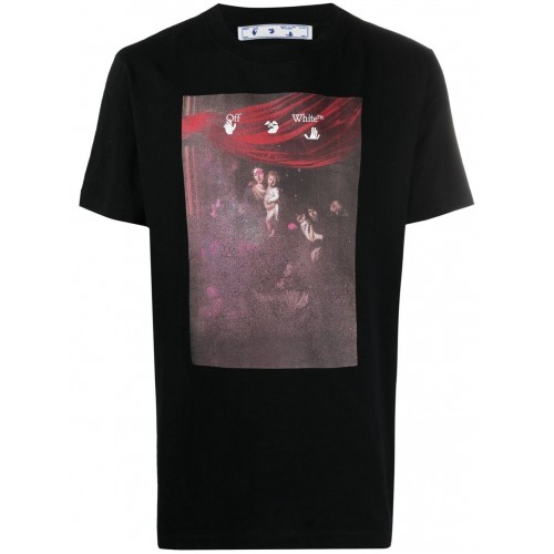 Оригинальный шмот OFF-WHITE Slim Fit Caravaggio Painting T-shirt Black