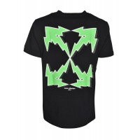 OFF-WHITE Slim Fit Bolt Arrows T-Shirt Black Green