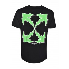 OFF-WHITE Slim Fit Bolt Arrows T-Shirt Black Green