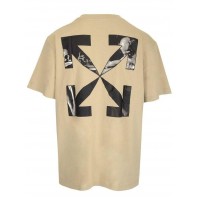 OFF-WHITE Caravaggio Saint Jerome Writing Arrows Slim T-Shirt Beige/Black/White