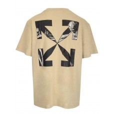 OFF-WHITE Caravaggio Saint Jerome Writing Arrows Slim T-Shirt Beige/Black/White