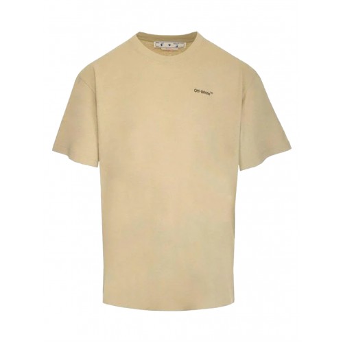 Оригинальный шмот OFF-WHITE Caravaggio Saint Jerome Writing Arrows Slim T-Shirt Beige/Black/White