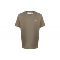 OFF-WHITE Wave Diag Print Slim Fit T-Shirt Green/White