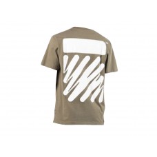 OFF-WHITE Wave Diag Print Slim Fit T-Shirt Green/White