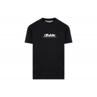 OFF-WHITE Chunky Logo-Embroidered Tee Black/White