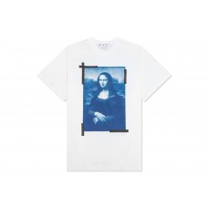 OFF-WHITE Mona Lisa Print Logo Oversized T-shirt White/Blue/Black