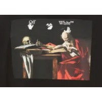 OFF-WHITE Caravaggio Back Print Oversized T-Shirt Black