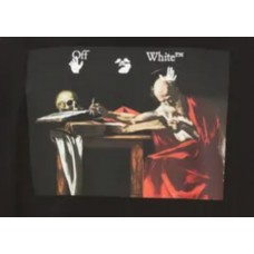 OFF-WHITE Caravaggio Back Print Oversized T-Shirt Black