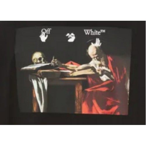 Оригинальный шмот OFF-WHITE Caravaggio Back Print Oversized T-Shirt Black