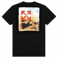 OFF-WHITE Arrow On Canvas Print Tee Black