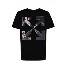 OFF-WHITE Caravaggio Madonna Of The Rosary Painting Oversized T-Shirt Black