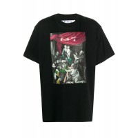 OFF-WHITE Caravaggio Madonna Of The Rosary Painting Oversized T-Shirt Black