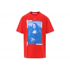 OFF-WHITE Mona Lisa Oversized T-Shirt Red