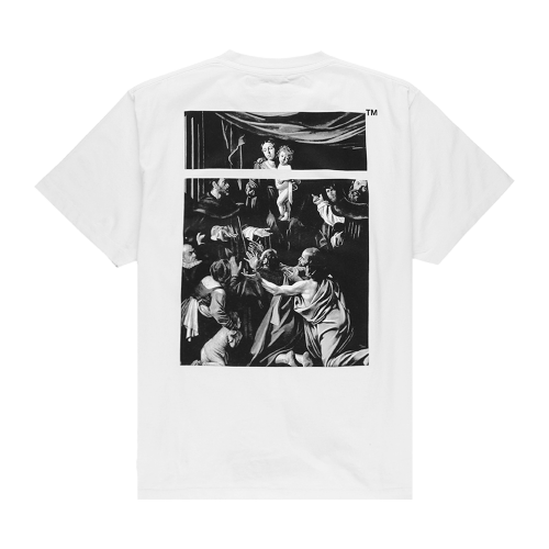 Оригинальный шмот OFF-WHITE Oversized Fit Caravaggio Square T-Shirt White/Black