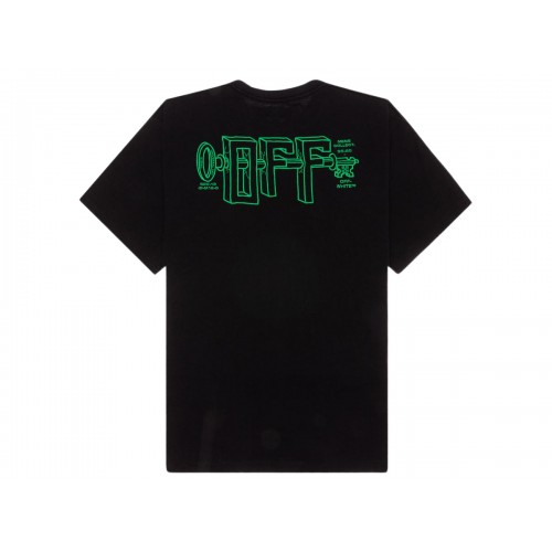 Оригинальный шмот OFF-WHITE Oversized Fit Universal Key T-Shirt Black/Green