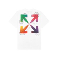 OFF-WHITE x Futura Oversized Fit Atoms T-Shirt White/Multicolor