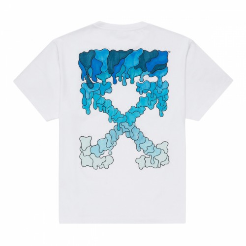Оригинальный шмот OFF-WHITE Blue Marker S/S Over Tee White/Blue