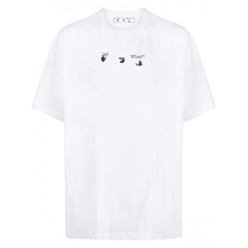 Оригинальный шмот OFF-WHITE Blue Marker S/S Over Tee White/Blue
