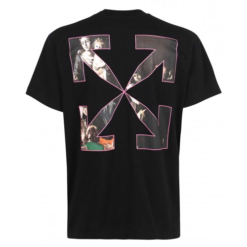 Оригинальный шмот OFF-WHITE Sprayed Caravaggio S/S Over Tee Black/White