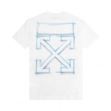OFF-WHITE Marker Oversized Skate T-Shirt White Blue
