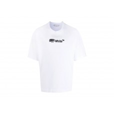 OFF-WHITE Embroidered Spray Helvetica Skate Tee White/Black