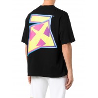 OFF-WHITE Logo-Print Oversized T-shirt Black/Multi