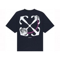 OFF-WHITE Double Moon Arrow S/S Tee Navy/White