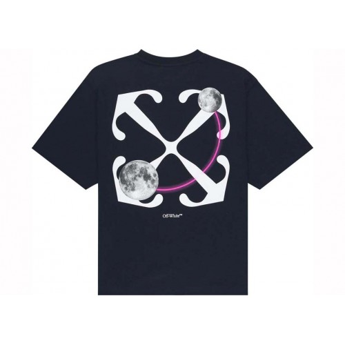 Оригинальный шмот OFF-WHITE Double Moon Arrow S/S Tee Navy/White