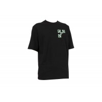 OFF-WHITE Tape Arrows PKT Skate T-Shirt Black/Green Fluo
