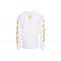 OFF-WHITE Caravaggio Saint Jerome Writing Print Longsleeve T-Shirt White/Yellow/Black