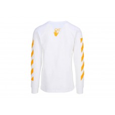 OFF-WHITE Caravaggio Saint Jerome Writing Print Longsleeve T-Shirt White/Yellow/Black