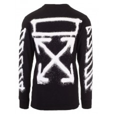 OFF-WHITE Spray Marker Arrows Long Sleeve T-shirt Black White