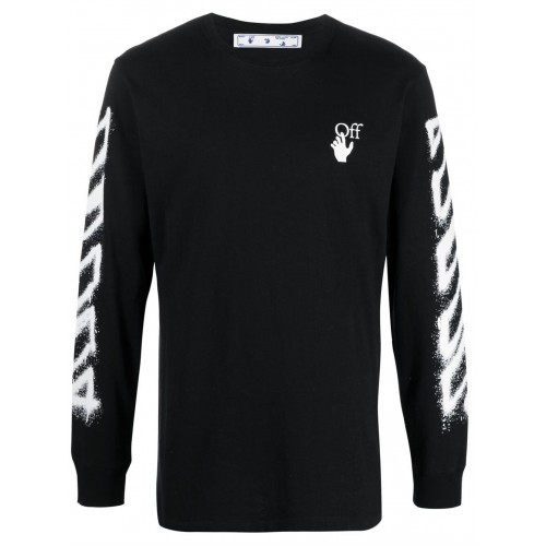 Оригинальный шмот OFF-WHITE Spray Marker Arrows Long Sleeve T-shirt Black White