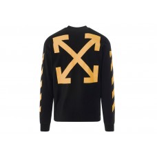 OFF-WHITE Diagonal Arrow Caravaggio Ann Skate L/S Tee Black/Yellow