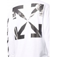 OFF-WHITE Caravaggio Saint Jerome Writing Arrows Long-sleeve T-Shirt White/Black