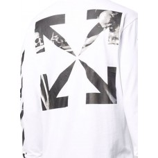 OFF-WHITE Caravaggio Saint Jerome Writing Arrows Long-sleeve T-Shirt White/Black
