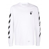 OFF-WHITE Caravaggio Saint Jerome Writing Arrows Long-sleeve T-Shirt White/Black