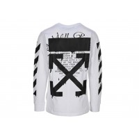 OFF-WHITE Dripping Arrows Print Cotton T-Shirt White