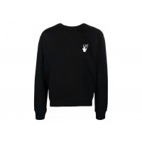 OFF-WHITE Caravaggio Back Print Crewneck Sweatshirt Black