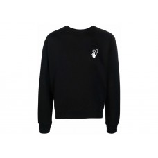 OFF-WHITE Caravaggio Back Print Crewneck Sweatshirt Black