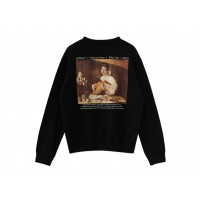 OFF-WHITE Caravaggio Back Print Crewneck Sweatshirt Black