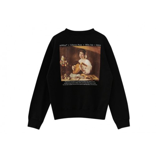 Оригинальный шмот OFF-WHITE Caravaggio Back Print Crewneck Sweatshirt Black