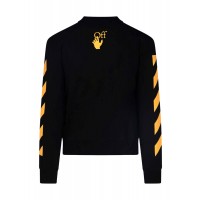 OFF-WHITE Caravaggio Saint Jerome Writing Print Sweatshirt Black Yellow