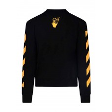 OFF-WHITE Caravaggio Saint Jerome Writing Print Sweatshirt Black Yellow