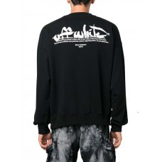 OFF-WHITE Paint Script Skate Crewneck Black/ White