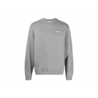 OFF-WHITE Wave Outl Diag Slim Crewneck Grey/White