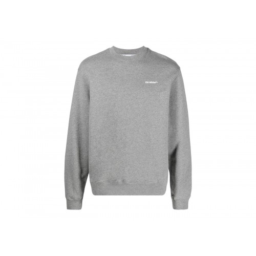 Оригинальный шмот OFF-WHITE Wave Outl Diag Slim Crewneck Grey/White