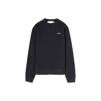 OFF-WHITE Wave Outl Diag Slim Crewneck Black/White