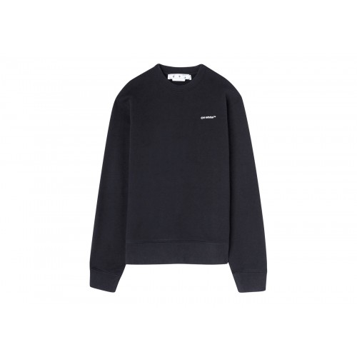Оригинальный шмот OFF-WHITE Wave Outl Diag Slim Crewneck Black/White - 70см